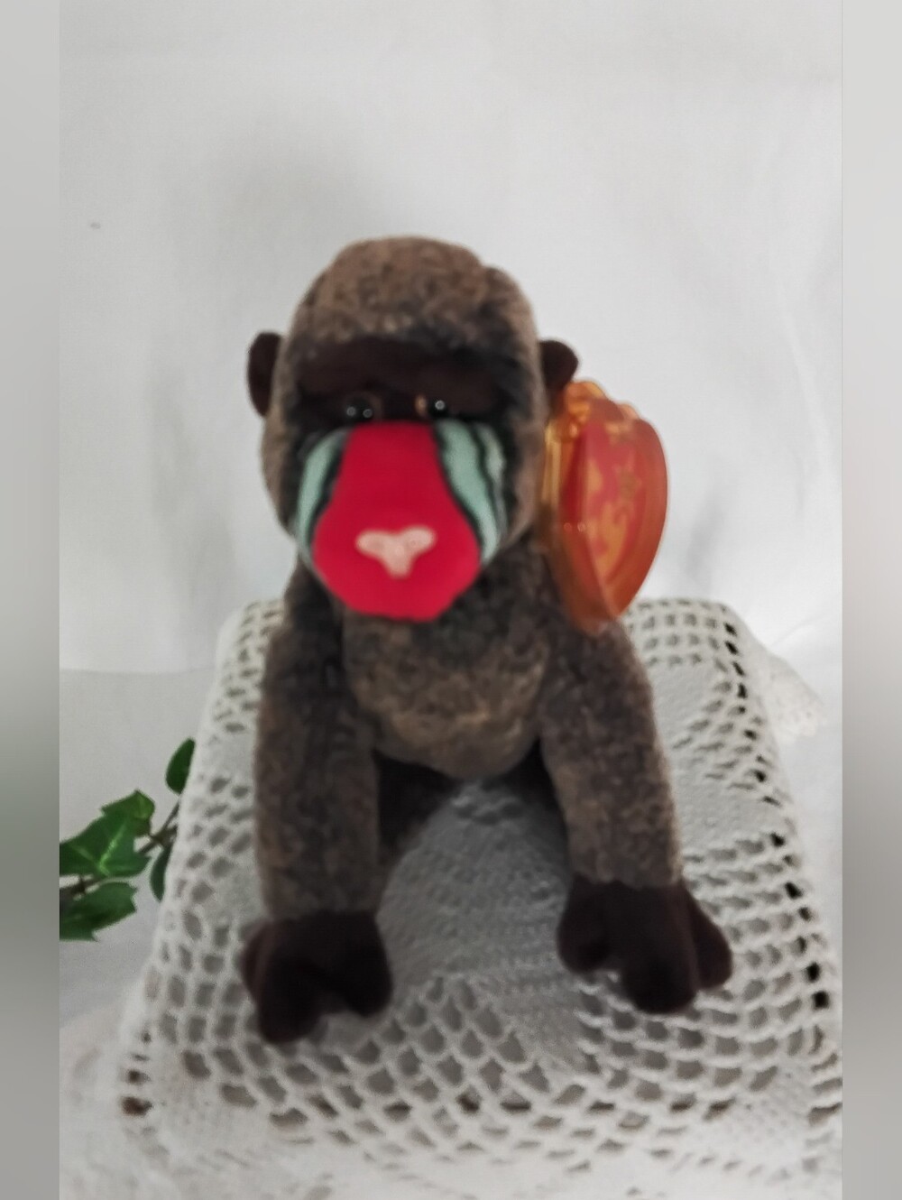 Vtg 1999 Ty Beanie Baby "Cheeks" The Baboon